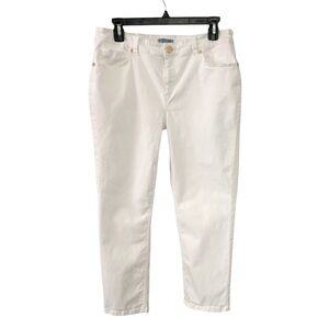 Cynthia Rowley White Pants with Gold Accent